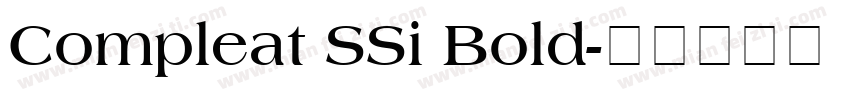 Compleat SSi Bold字体转换